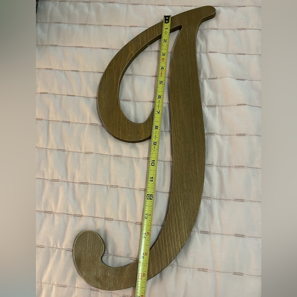 “J” Large Wooden Letter
